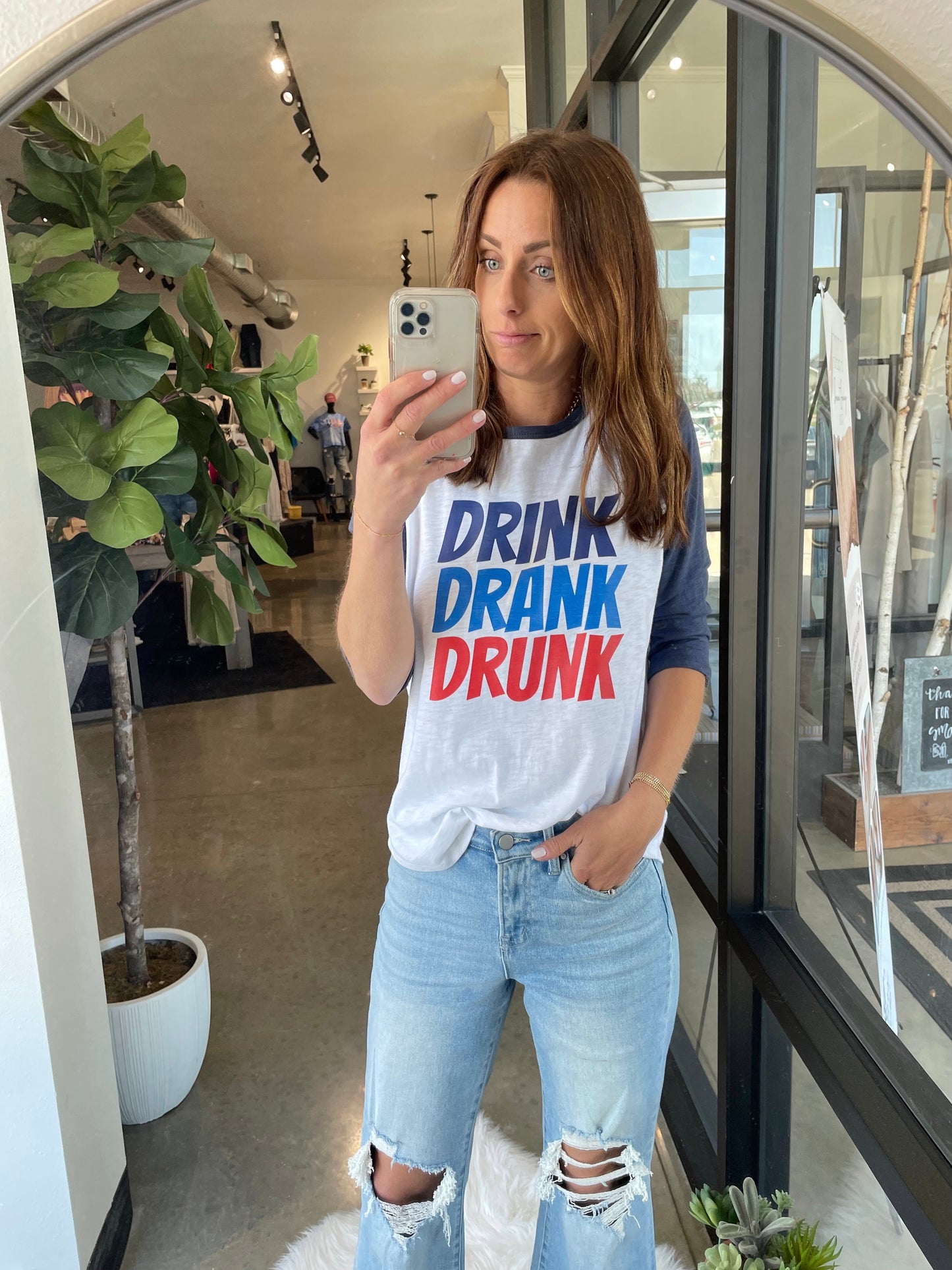 Drink Drank Drunk Tee or Crew