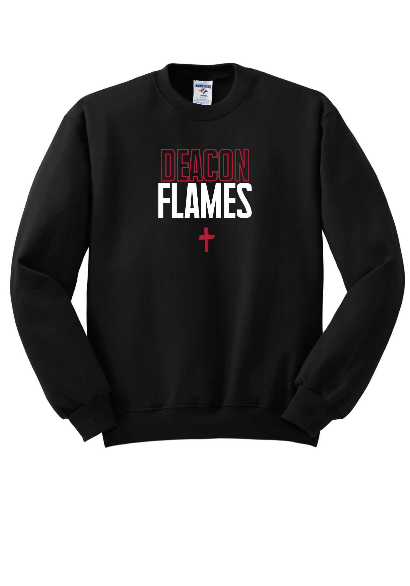 Flames Block Letter Tee, Long Sleeve or Hoodie