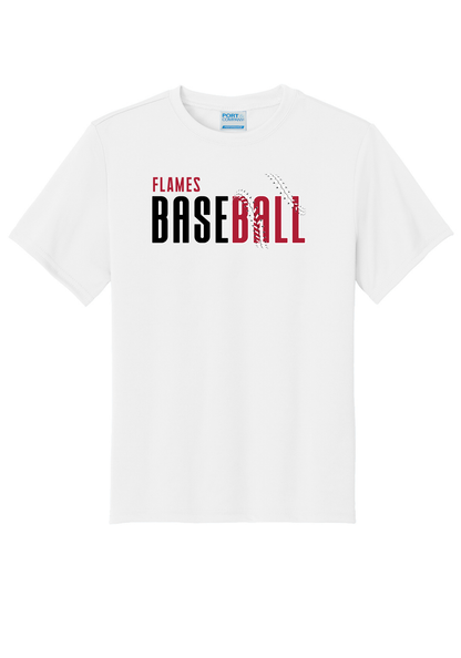 Flames Baseball Dry Fit Tee, Long Sleeve or Hoodie