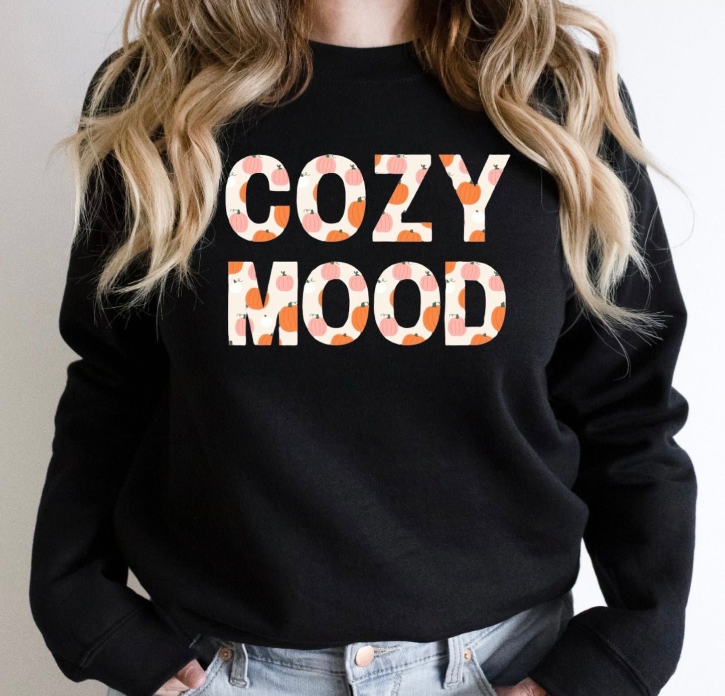 Pumpkins Cozy Mood Crew Sweatshirt