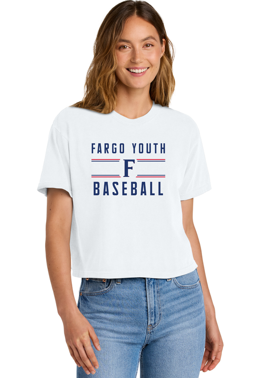 Fargo Youth Baseball Crop Tee or Crew Sweatshirt