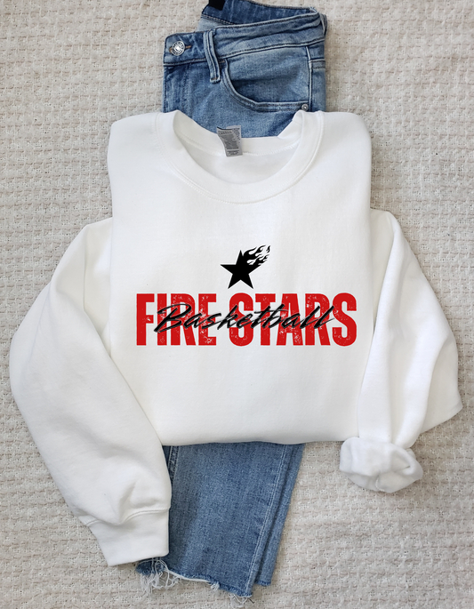 Fire Stars Cotton Tee, Crew or Hoodie