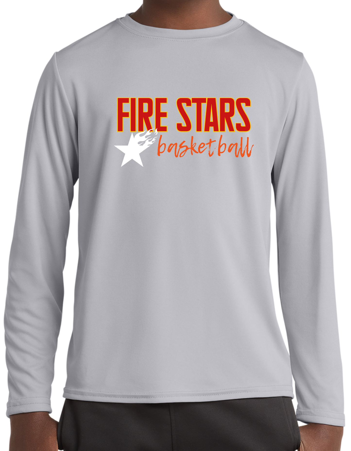 Fire Stars Dry Fit Tee, Long Sleeve or Hoodie