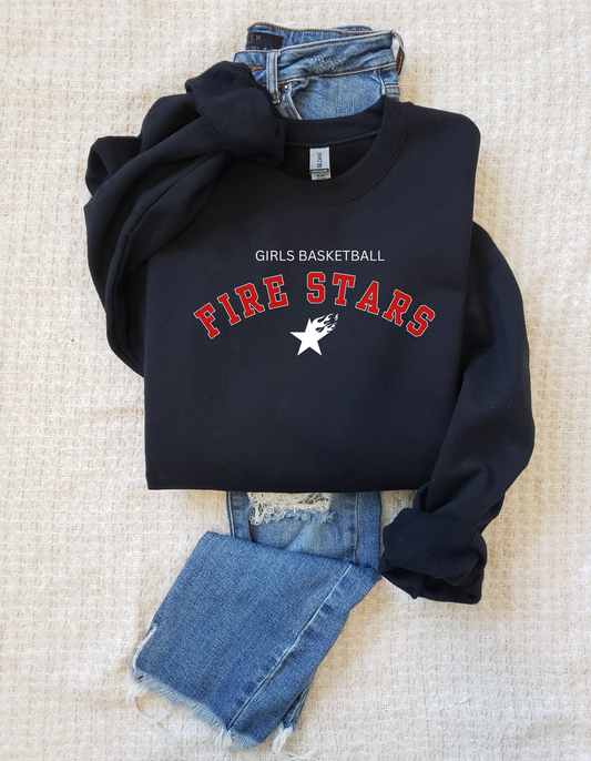 Fire Stars Cotton Tee, Crew or Hoodie