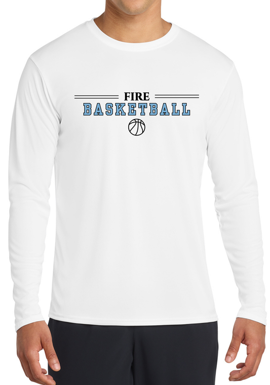 Fire Basketball Dry Fit Tee, Long Sleeve or Hoodie - Youth and Adult