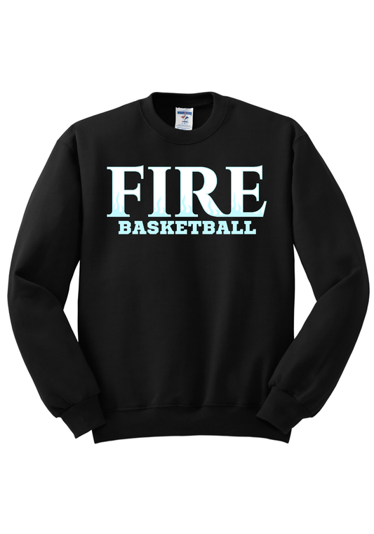 Fire Basketball Black Tshirt or Crew Sweatshirt