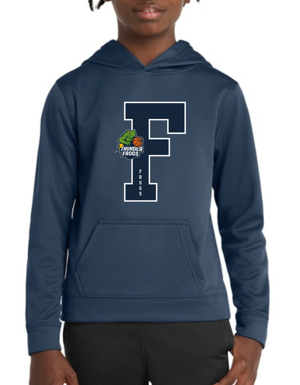 Frogs Basketball Youth Dry Fit Tee, Long Sleeve , Hoodie