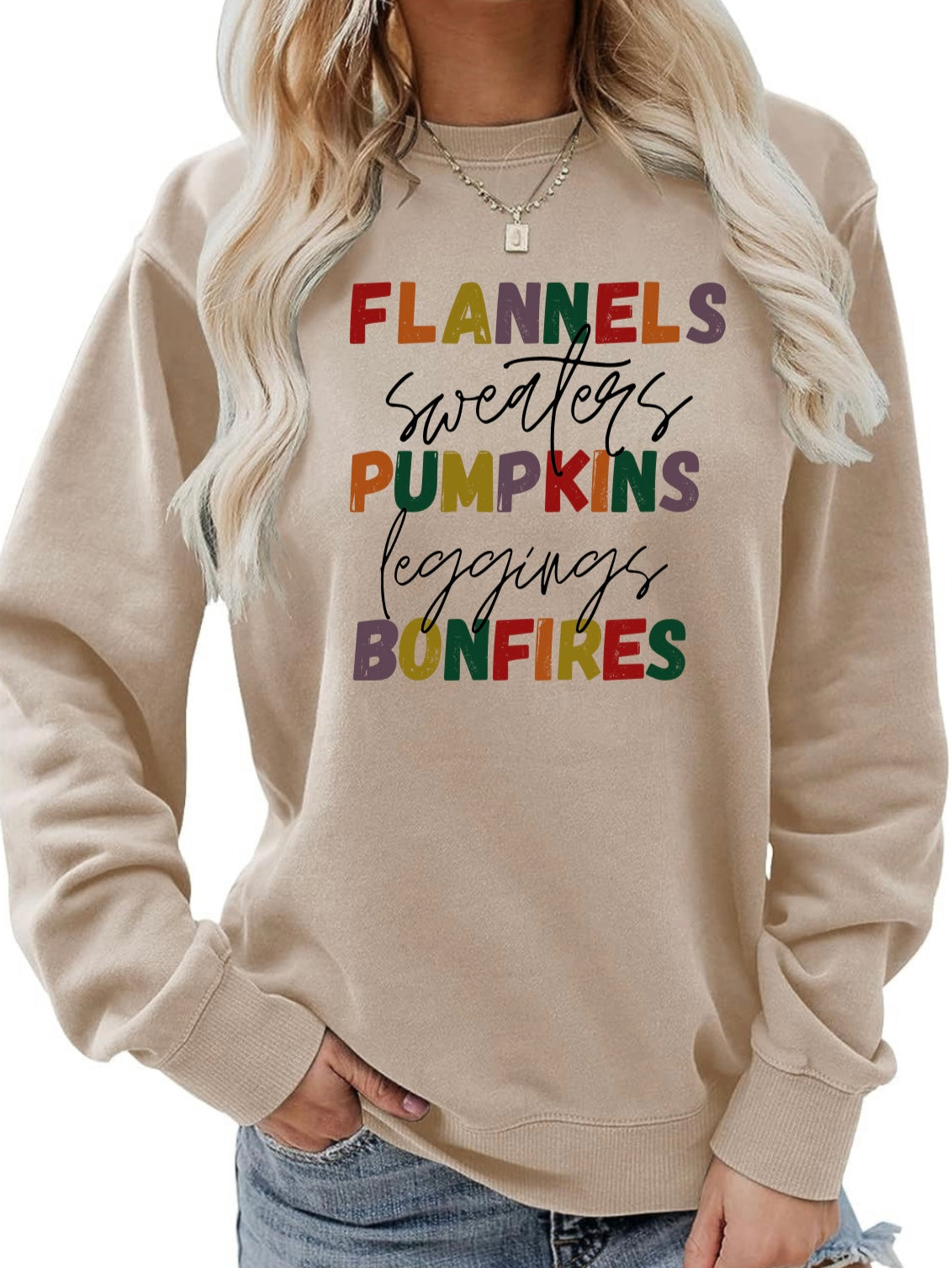 Flannels Pumpkins Crew Sweatshirt
