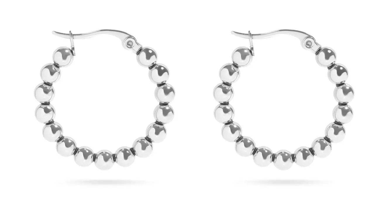 Ball Hoop Earrings