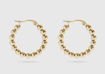 Ball Hoop Earrings