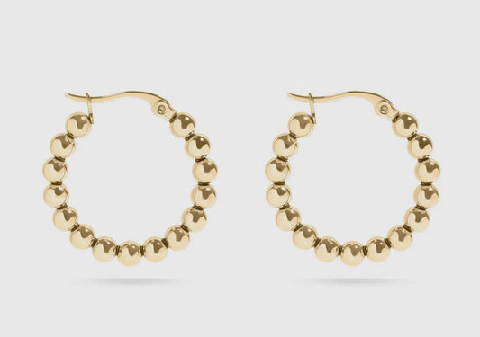 Ball Hoop Earrings
