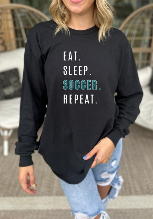 Fury Soccer Eat Sleep Repeat Long Sleeve