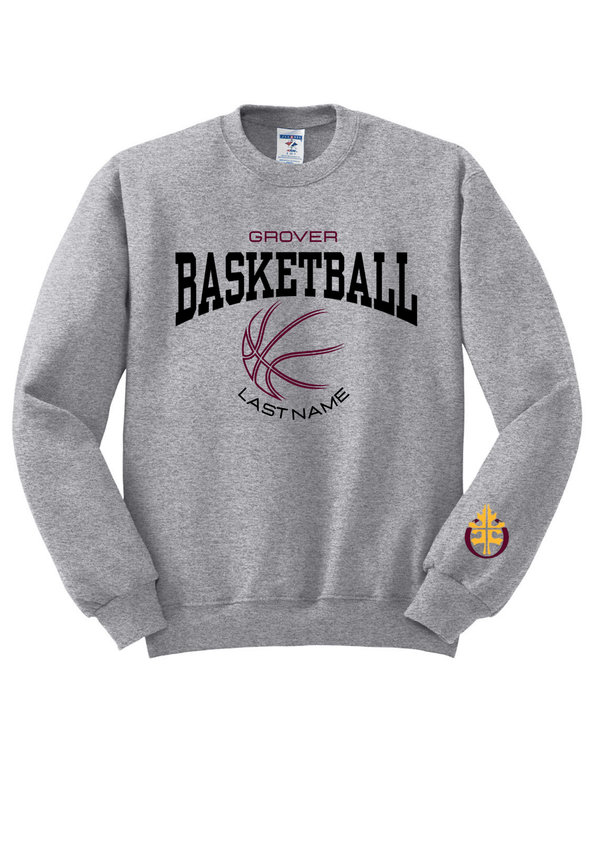 Oak Grove Basketball Cotton Crew or Hoodie