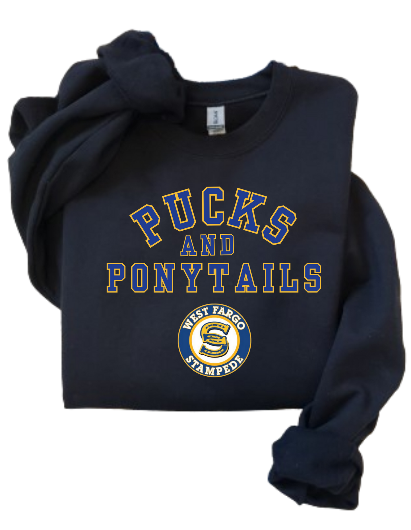 Pucks and Ponytails Tee, Crew, or Hoodie