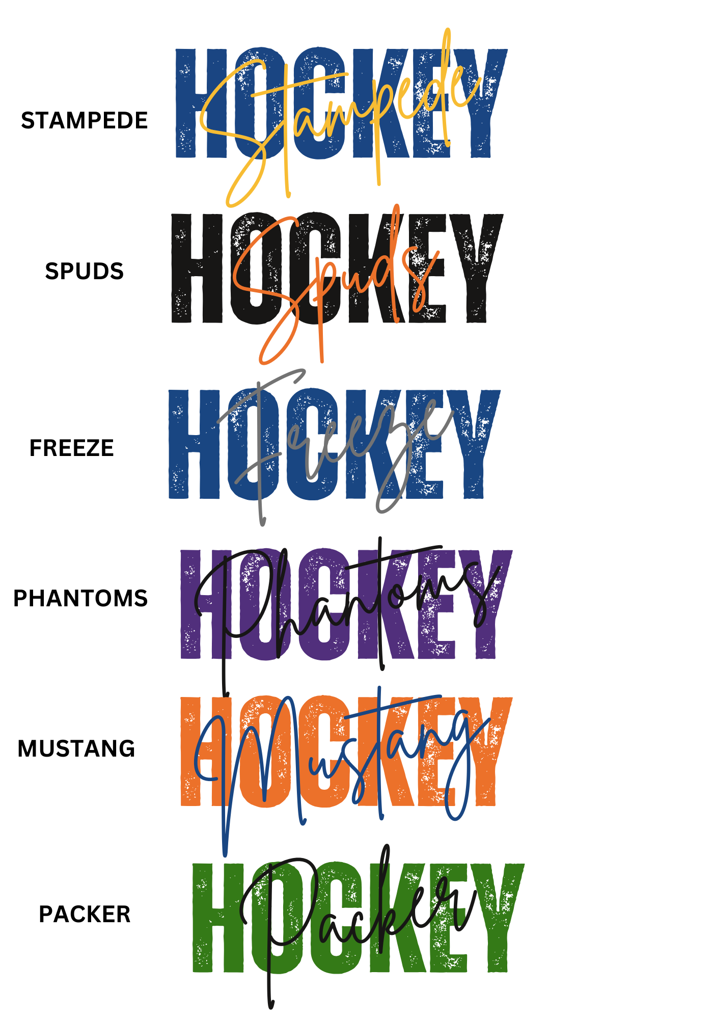 Adult Team Hockey Tees