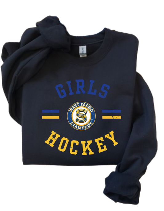 Girls Hockey Tee, Crew, or Hoodie