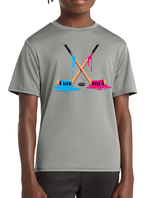 Drippy Hockey Dry Fit Tee, Long Sleeve or Hoodie