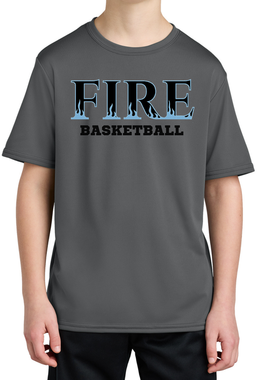 Fire Basketball Dry Fit Tee, Long Sleeve or Hoodie - Youth and Adult