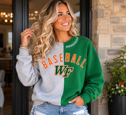 West Fargo Baseball Color-Block Crew Sweatshirts
