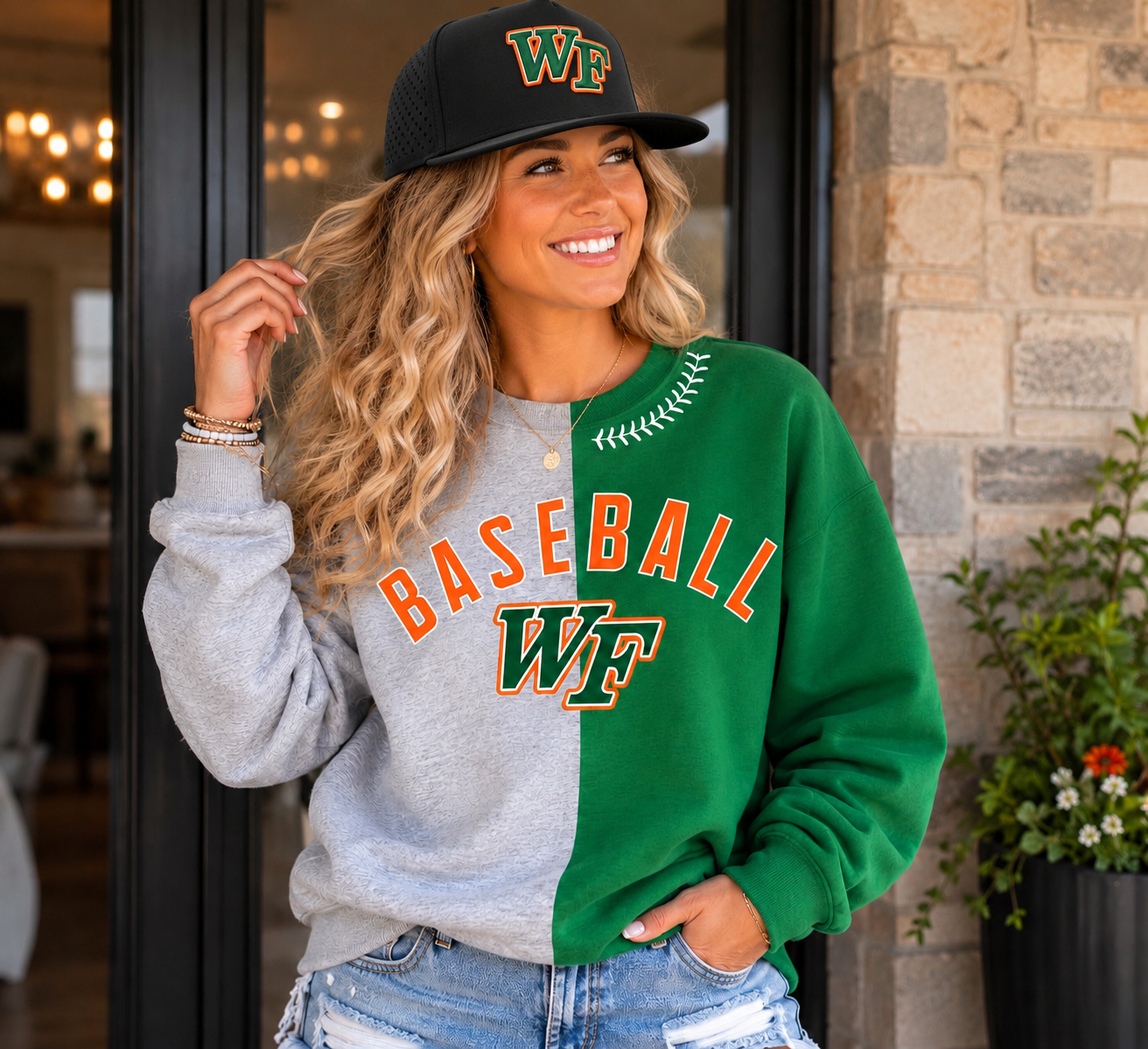 West Fargo Baseball Color-Block Crew Sweatshirts