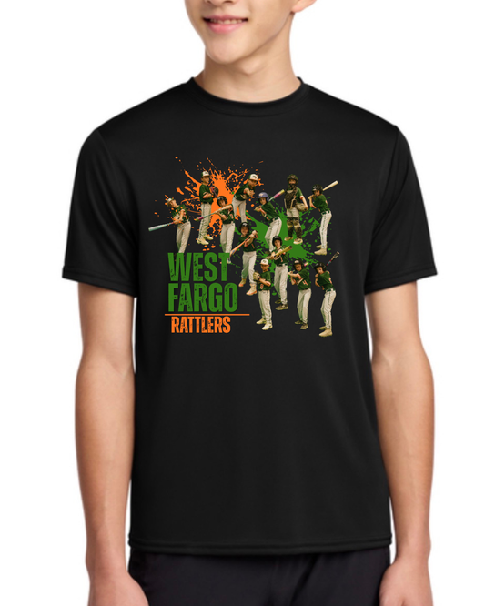 9U Rattler Team Dry Fit Tee - Youth and Adult