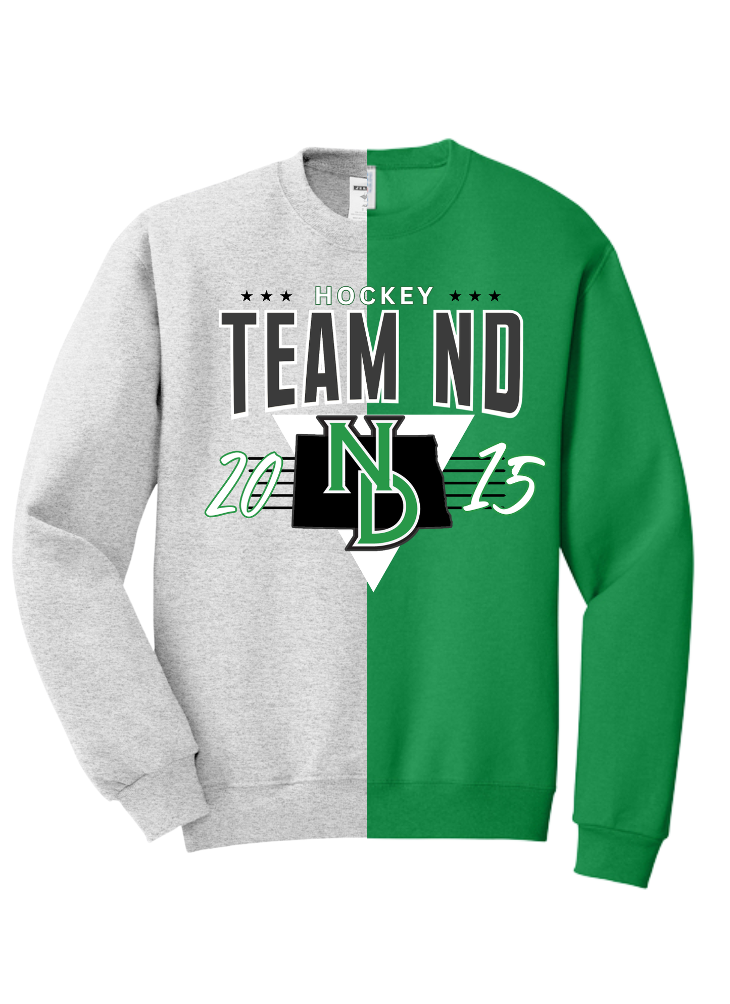 Team ND Color-Block Crew Sweatshirts