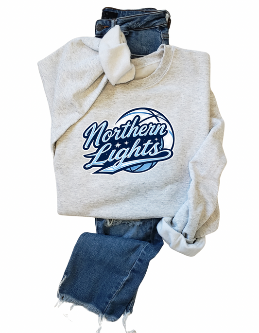 Northern Lights Basketball- Tee, Crew, Hoodie