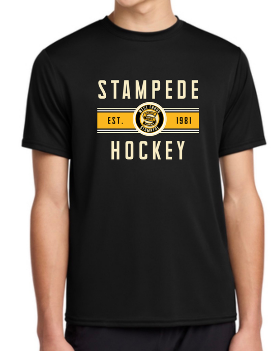Stampede Hockey Dry Fit Tee, Crew, or Hoodie