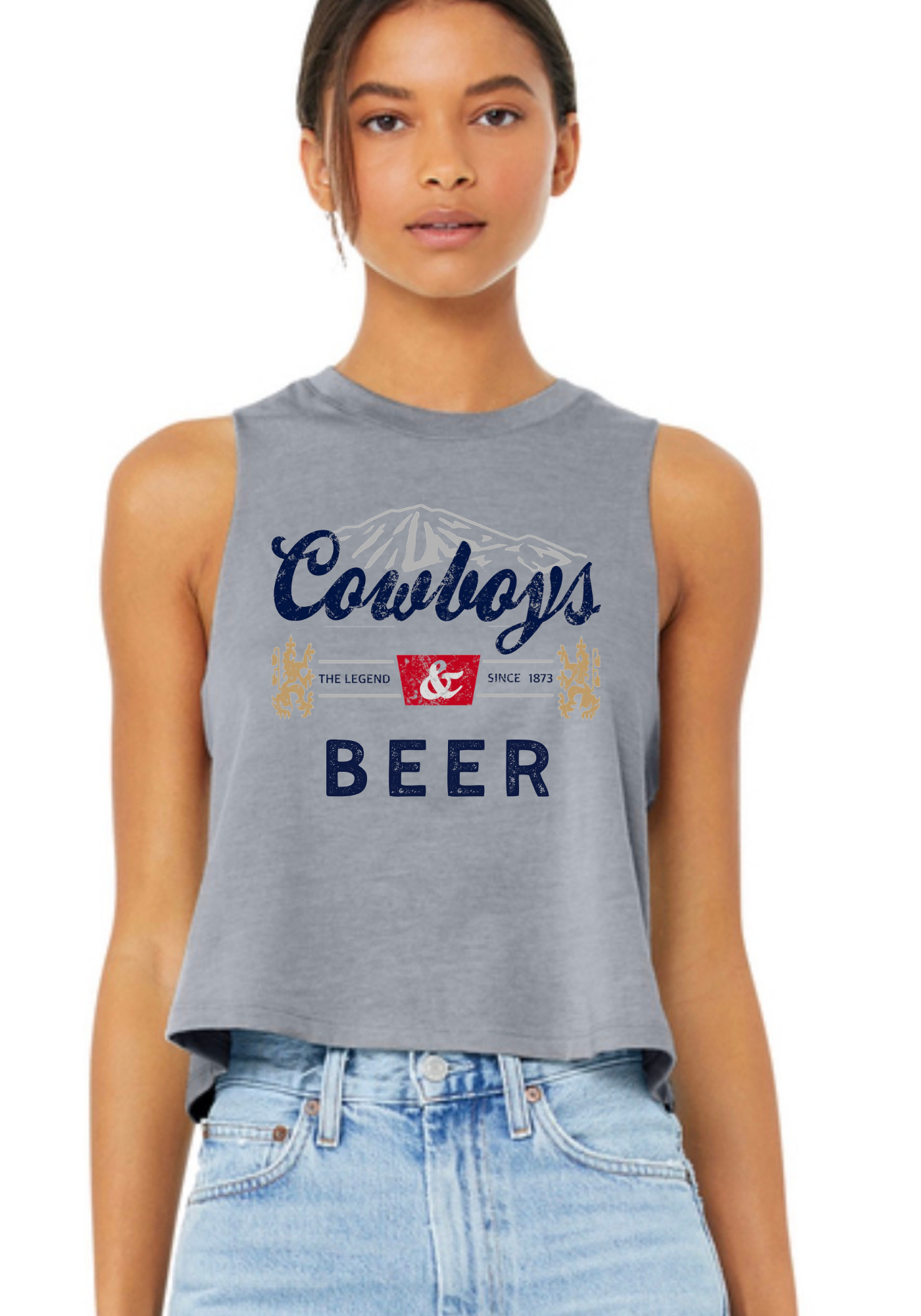 Cowboys and Beer Crop Tank