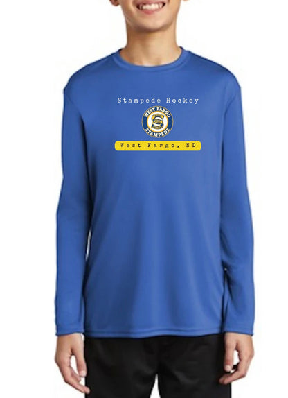 Stampede Dry Fit Long Sleeve Tee - Youth