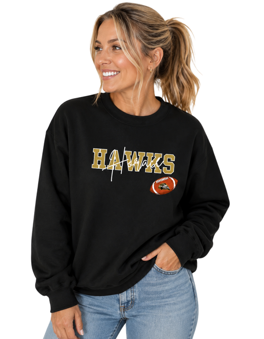Horace Hawks Football Tee, Crew or Hoodie