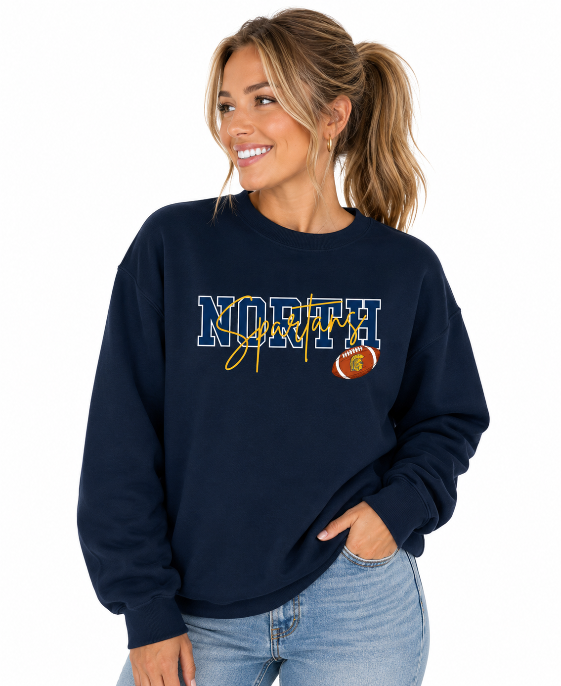 North Spartans Football Tee, Crew or Hoodie