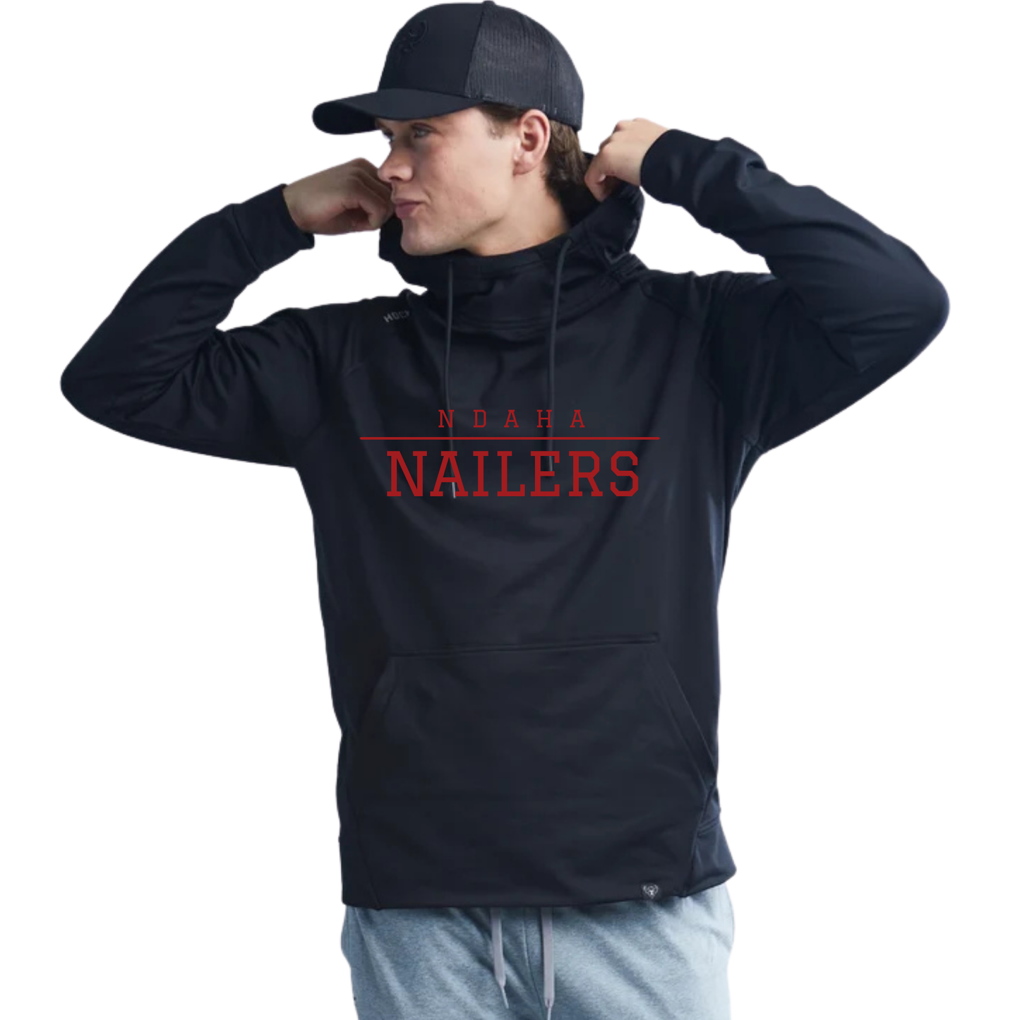 HOCKEYAK Nailers Block Letter Hoodie - Youth & Adult