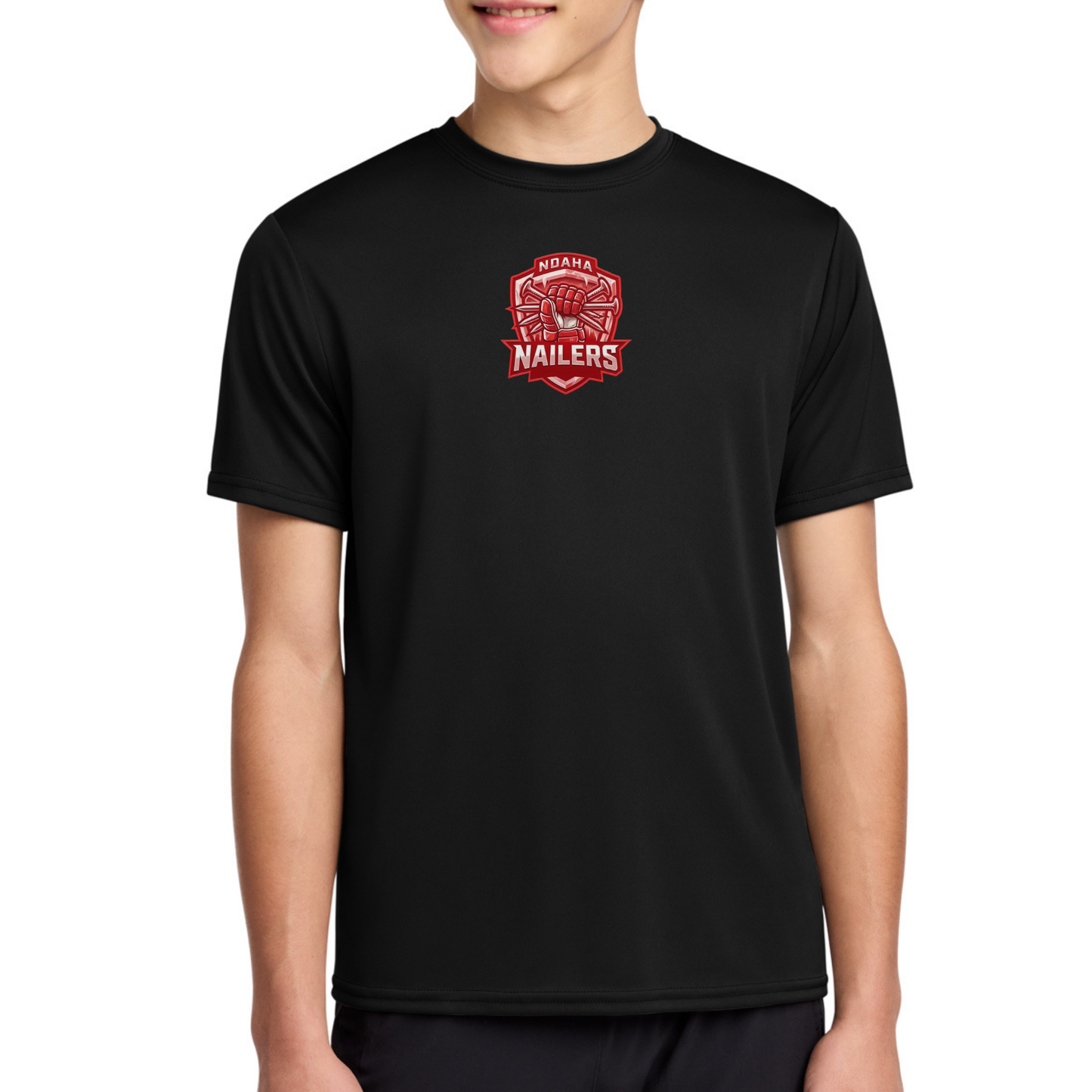 Nailers Hockey Logo Adult Dry Fit Tee, Long Sleeve Hoodie