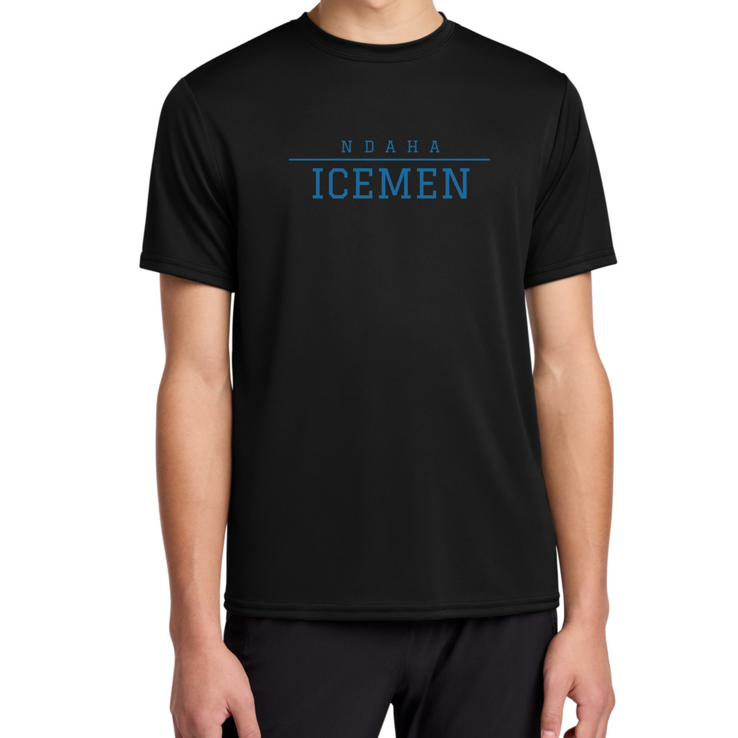 Icemen Hockey Block Letter Adult Dry Fit Tee, Long Sleeve Hoodie