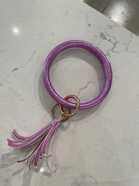 Metallic Purple Keychain Bracelet