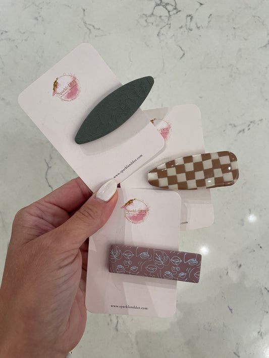 Sparkl+Dot Clay Hair Clip