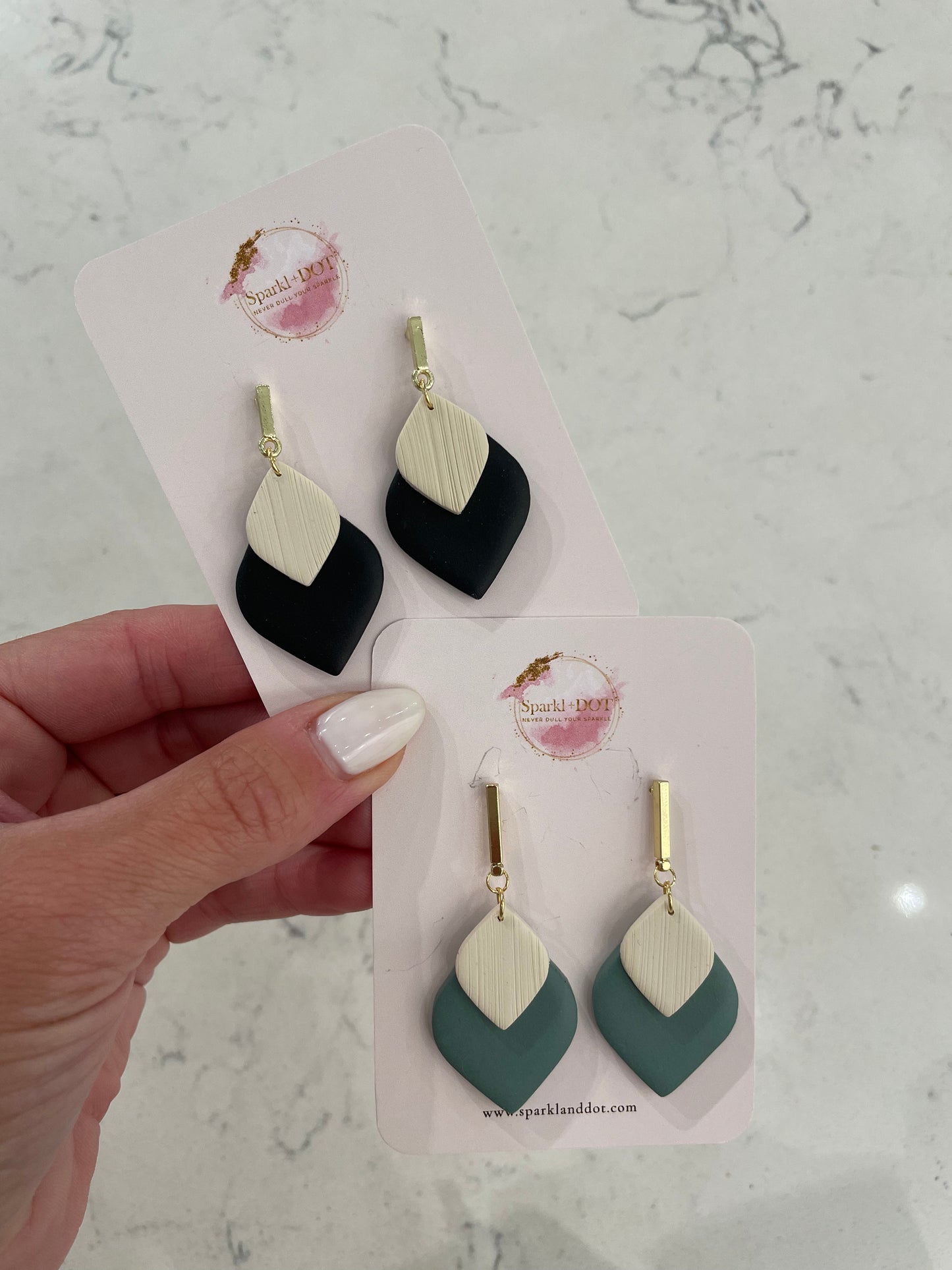 Sparkl+Dot Clay Drop Earrings