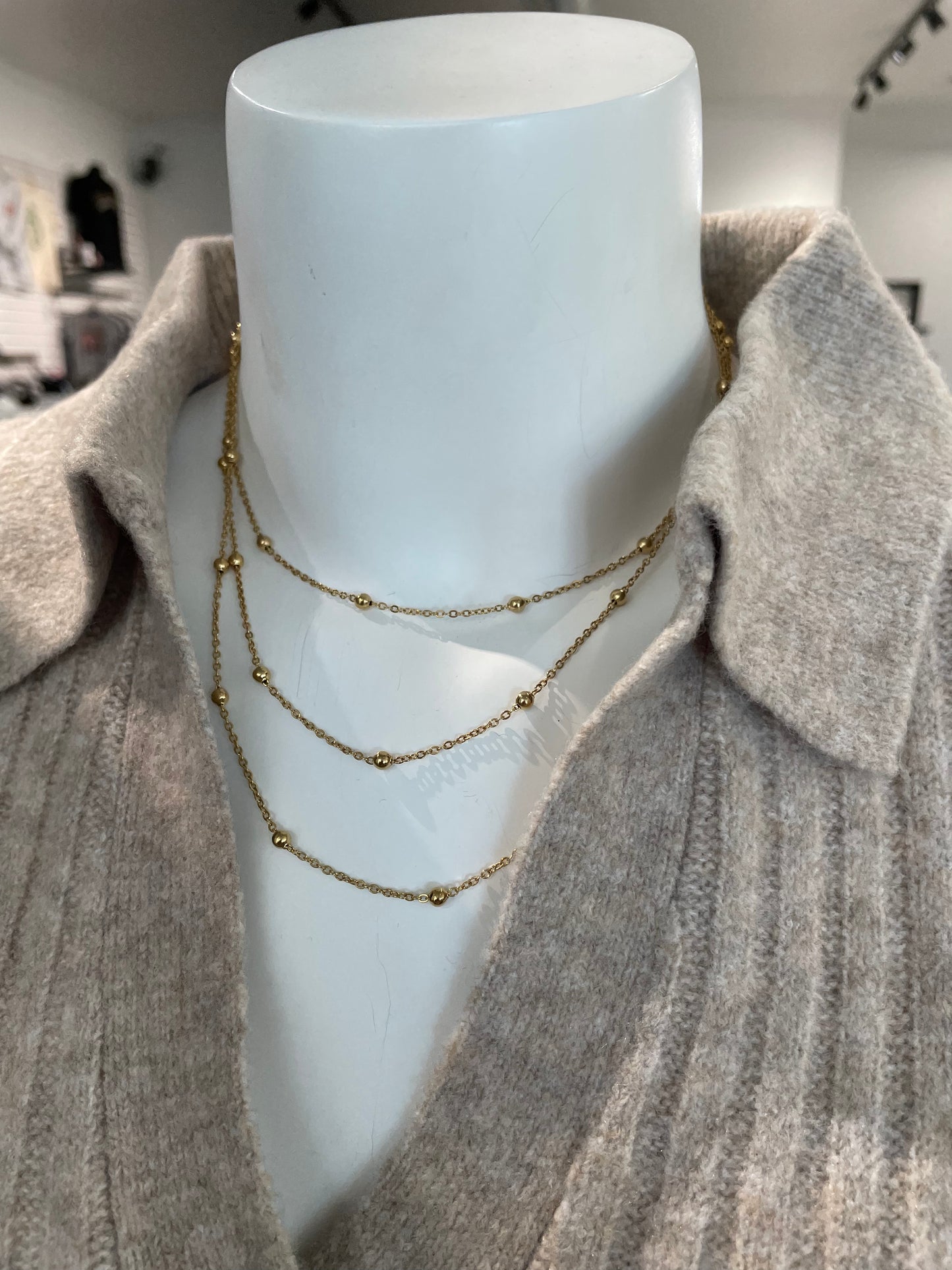 Ball Chain Layered Necklace