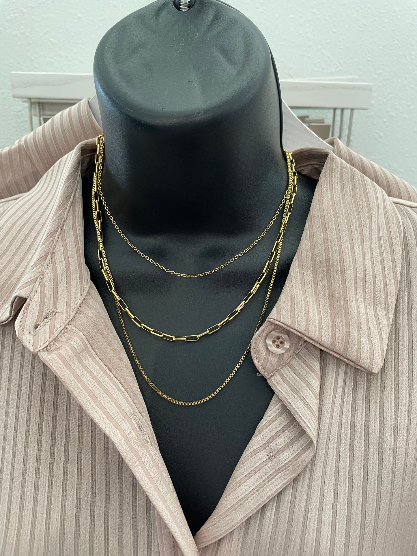 Box Chain Layered Necklace