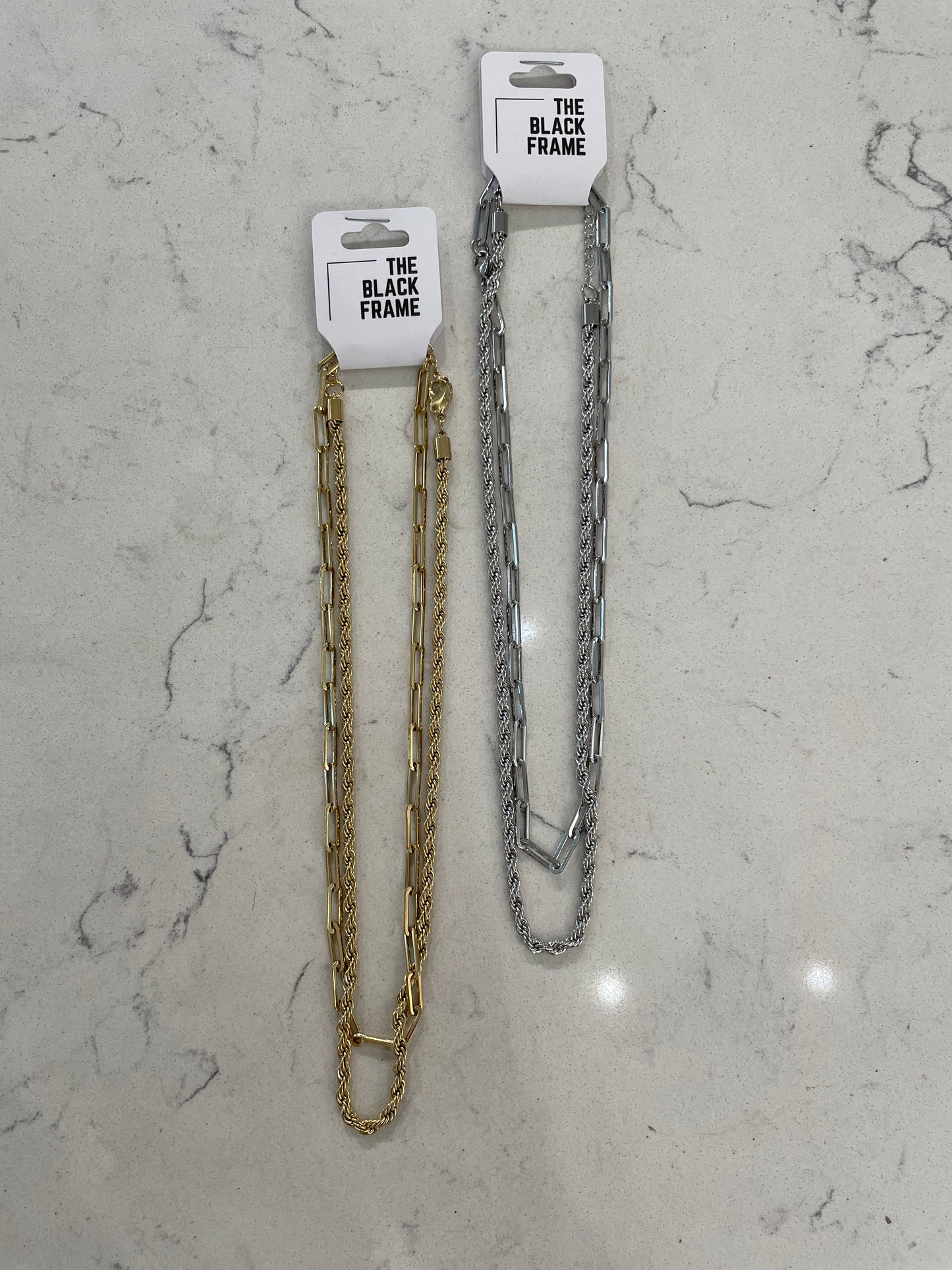 Paperclip + Rope Chain Necklace