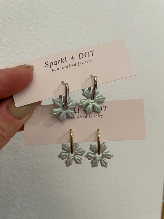 Sparkl + Dot Iridescent Snowflake Earrings