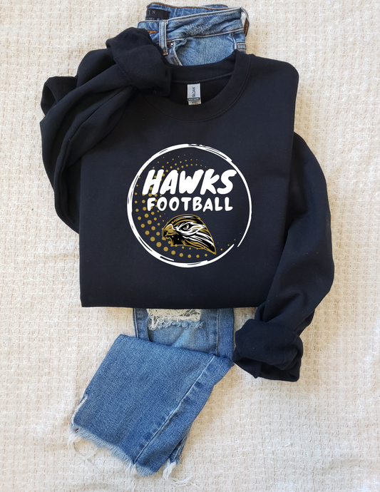 Hawks Football Crew or Hoodie