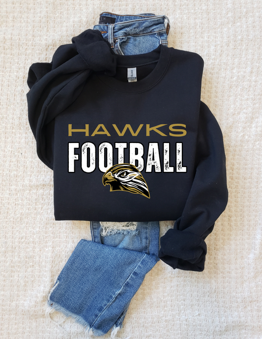 Horace Hawks Football Crew or Hoodie