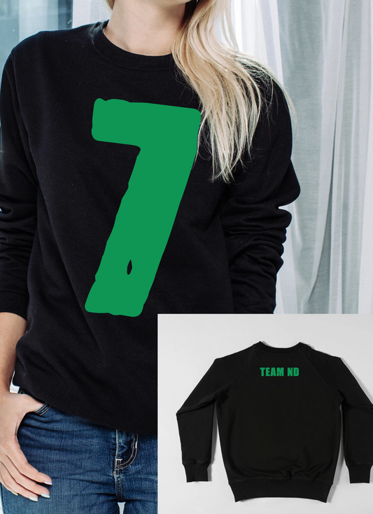 Team ND Oversized Number Custom Crew