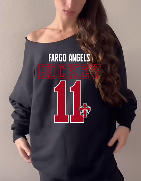Oversized Off the Shoulder Crew Fargo Angels