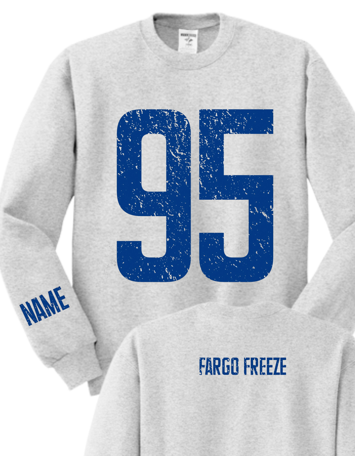 Freeze Oversized Number Custom Crew