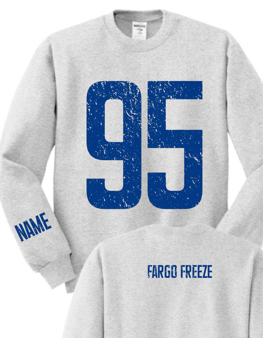 Freeze Oversized Number Custom Crew