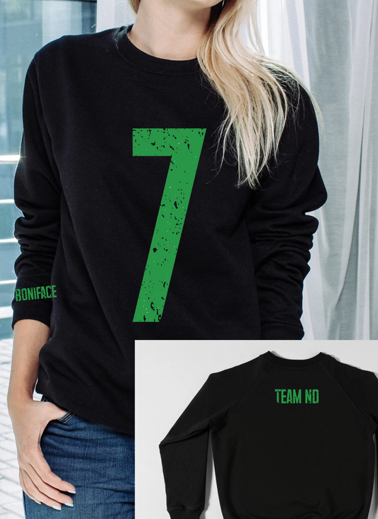 Team ND Oversized Number Custom Crew