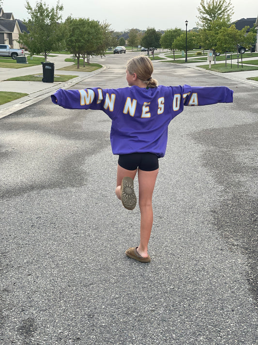 Minnesota Back Large Letter Crew